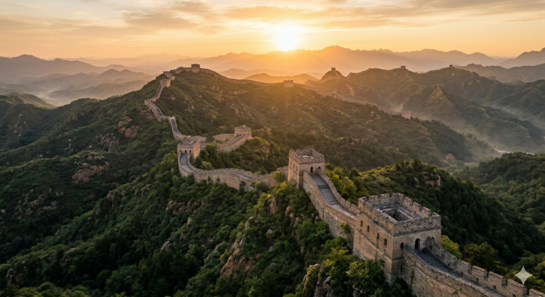 Tembok Besar China di pegunungan