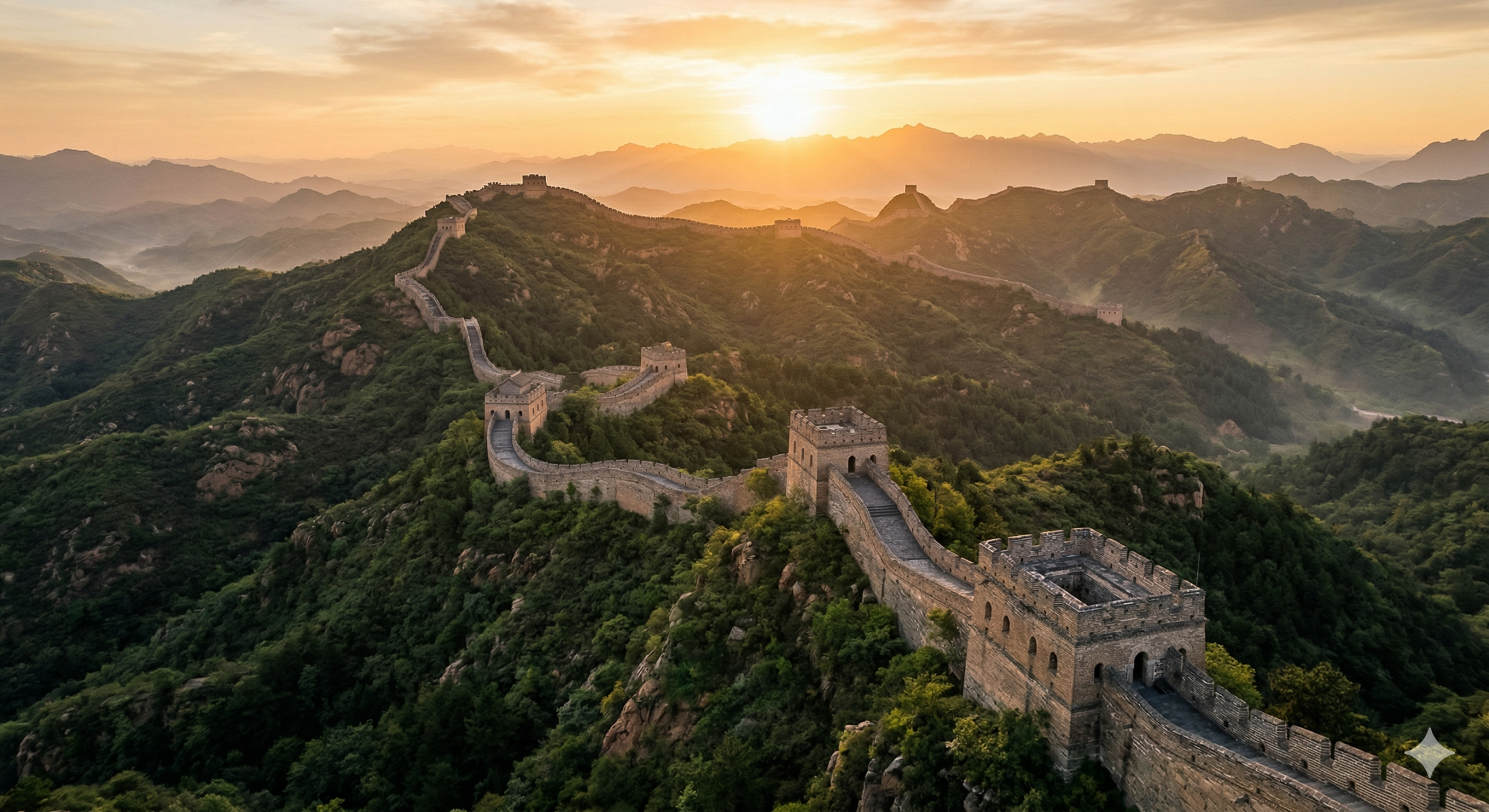 Tembok Besar China di pegunungan