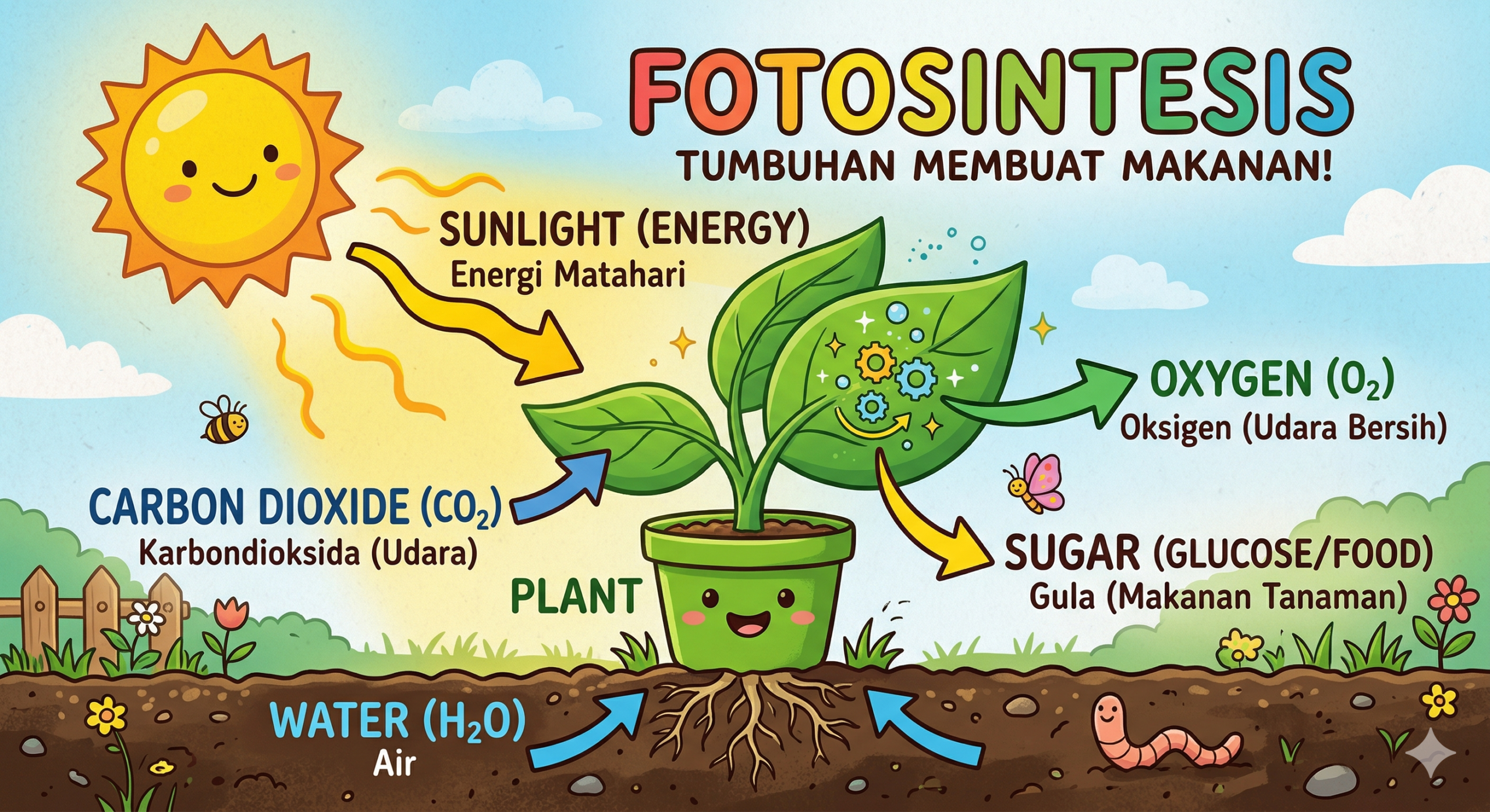 Diagram fotosintesis pada tumbuhan
