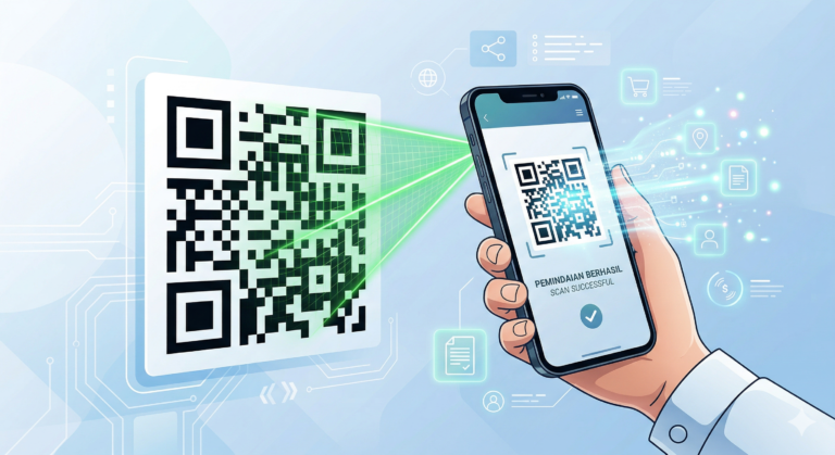Scan QR Code dengan smartphone